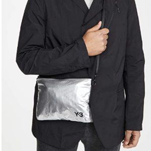 Men's Sacoche Bag, Silver Metallic